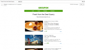 Groupon Promotional Newsletter