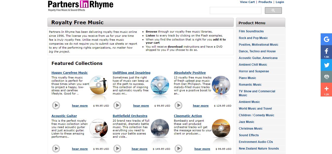 Partners in Rhyme Home page